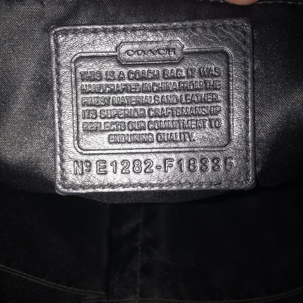 Black Coach Tote - Picture 3 of 7